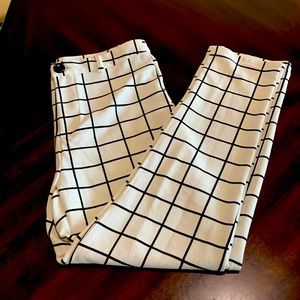 Shein, XL, Back & White grid pants